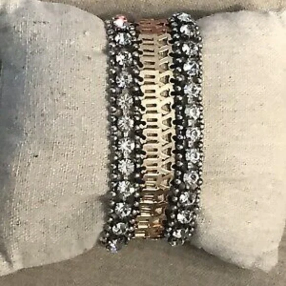 Stella & Dot | Vintage Mixed Metal/Rhinestone Embellished Portia Bracelet - Picture 7 of 7